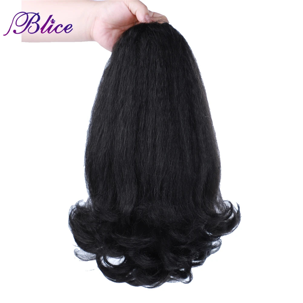 Yaki Straight Synthetic Drawstring With Two Combs Ponytails - Various Options Available
