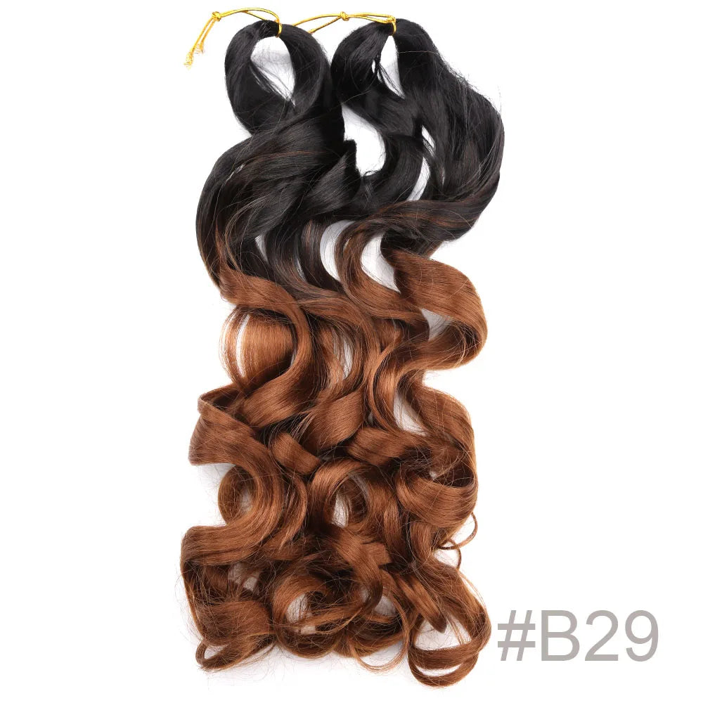 Spiral Curls Pre-Stretched Braiding Hair - Various Ombre Selections