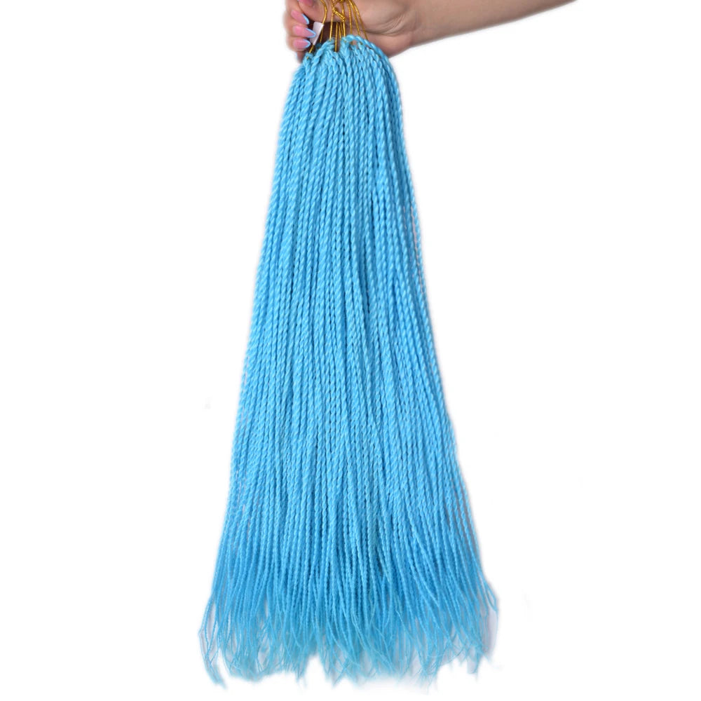 24 Inch Senegalese Twist Synthetic Crochet Braids - Various Colors Available