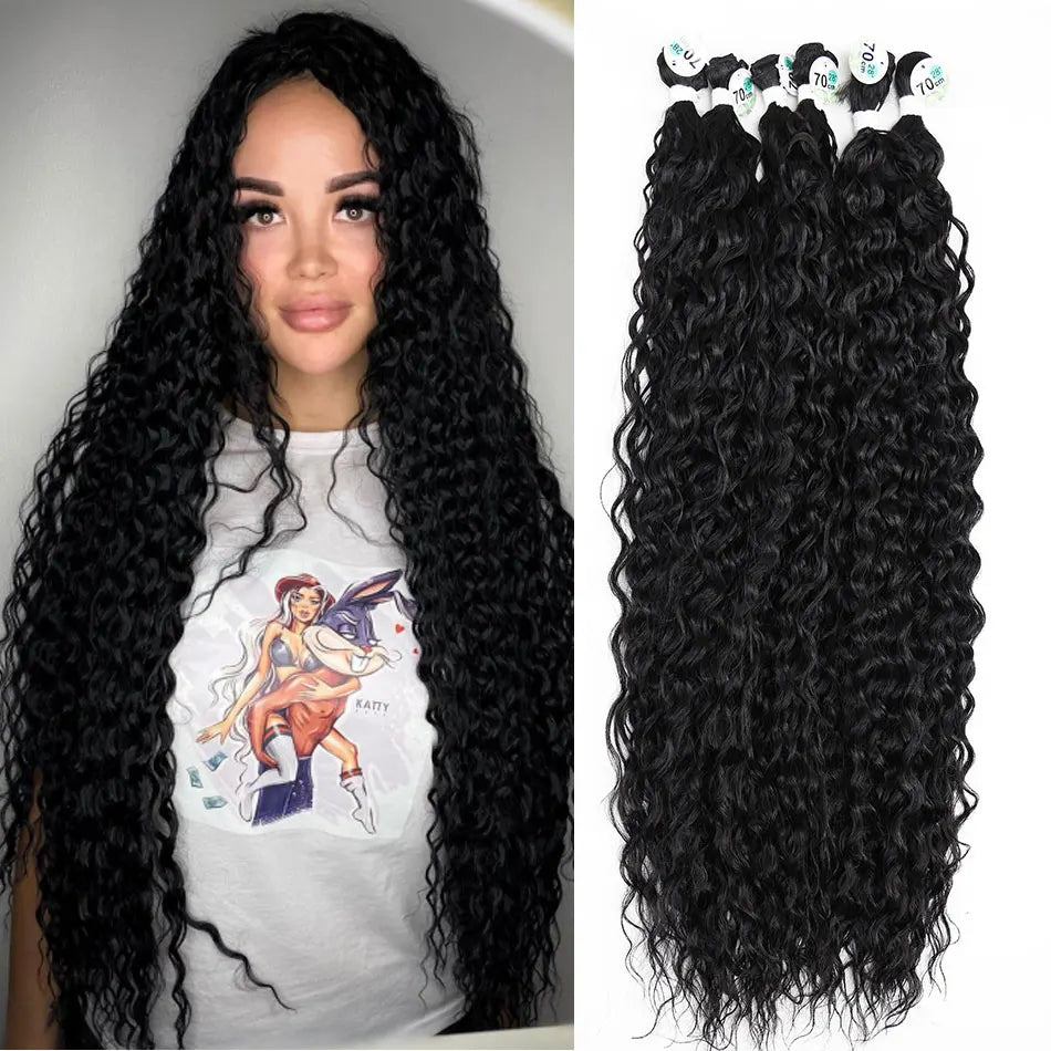 Kinky Curly Bundles Synthetic Hair - Various Colors Available