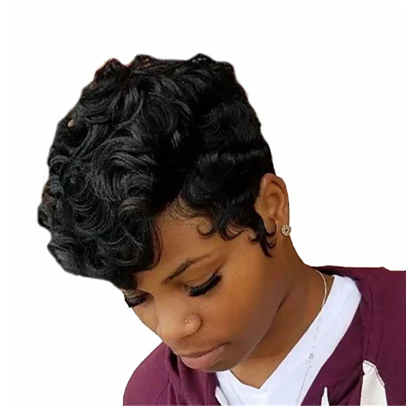 Synthetic Short Cut Curly Wig - Various Colors Available