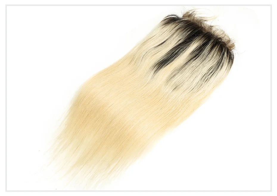 Straight Human Hair Lace Closure with Baby Hair - Various Options Available