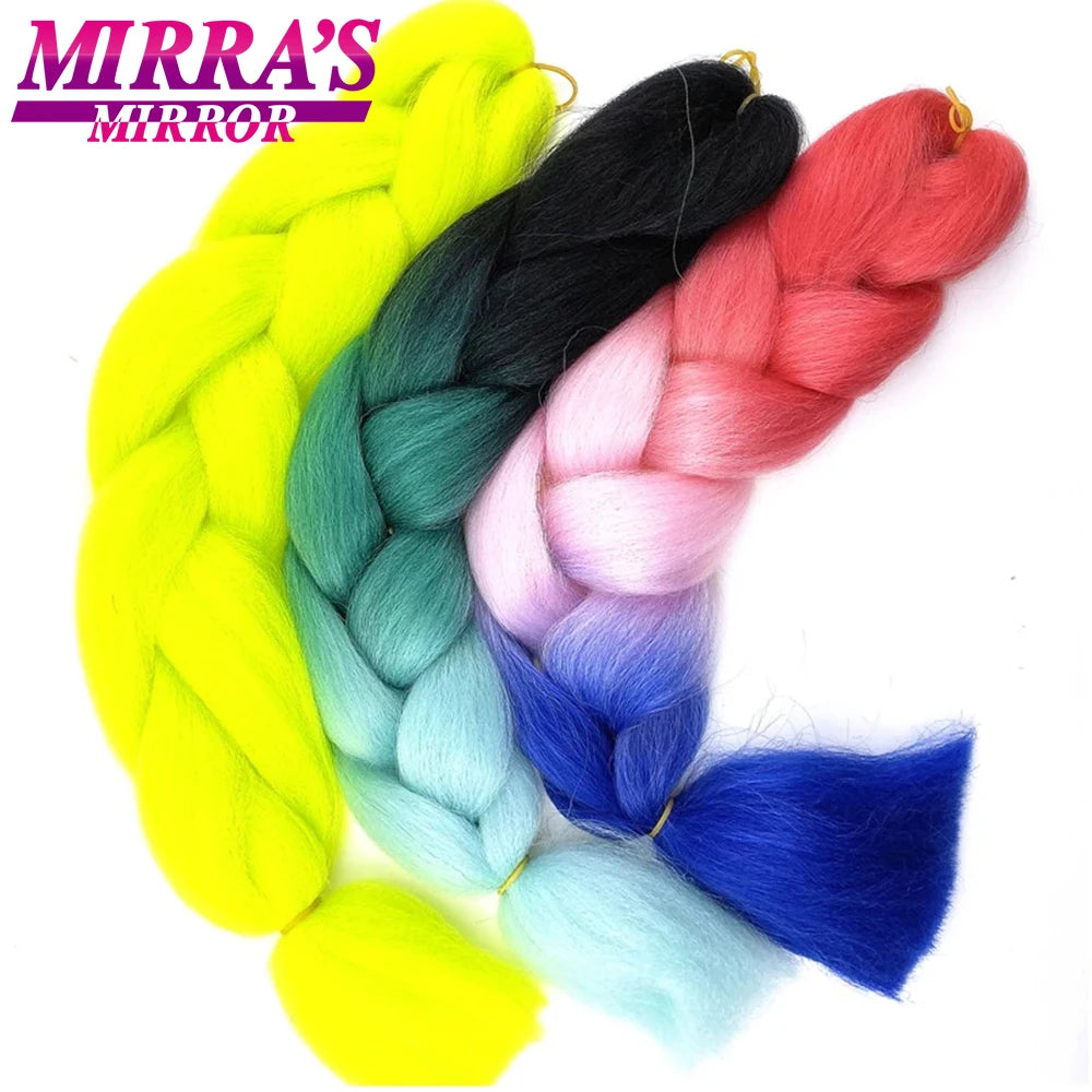 6 Bundles Jumbo Synthetic Braiding Hair - Various Colors Available