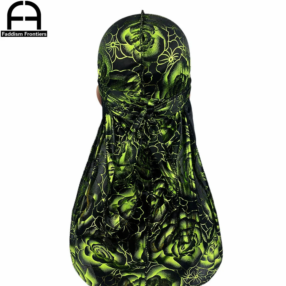 Men's Custom Printing Silk Durag /Wave Cap - Various Colors Available