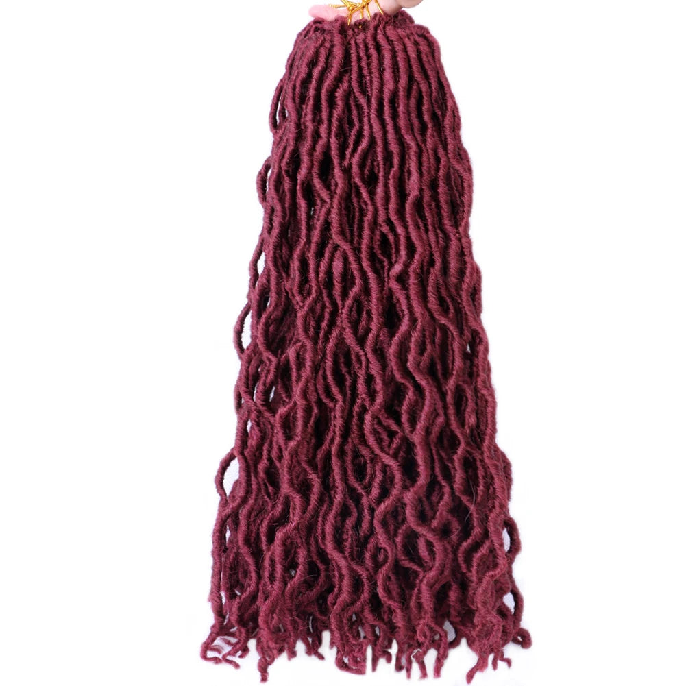 Goddess Faux Soft Curly Locs Crochet Synthetic Hair - Various Colors Available