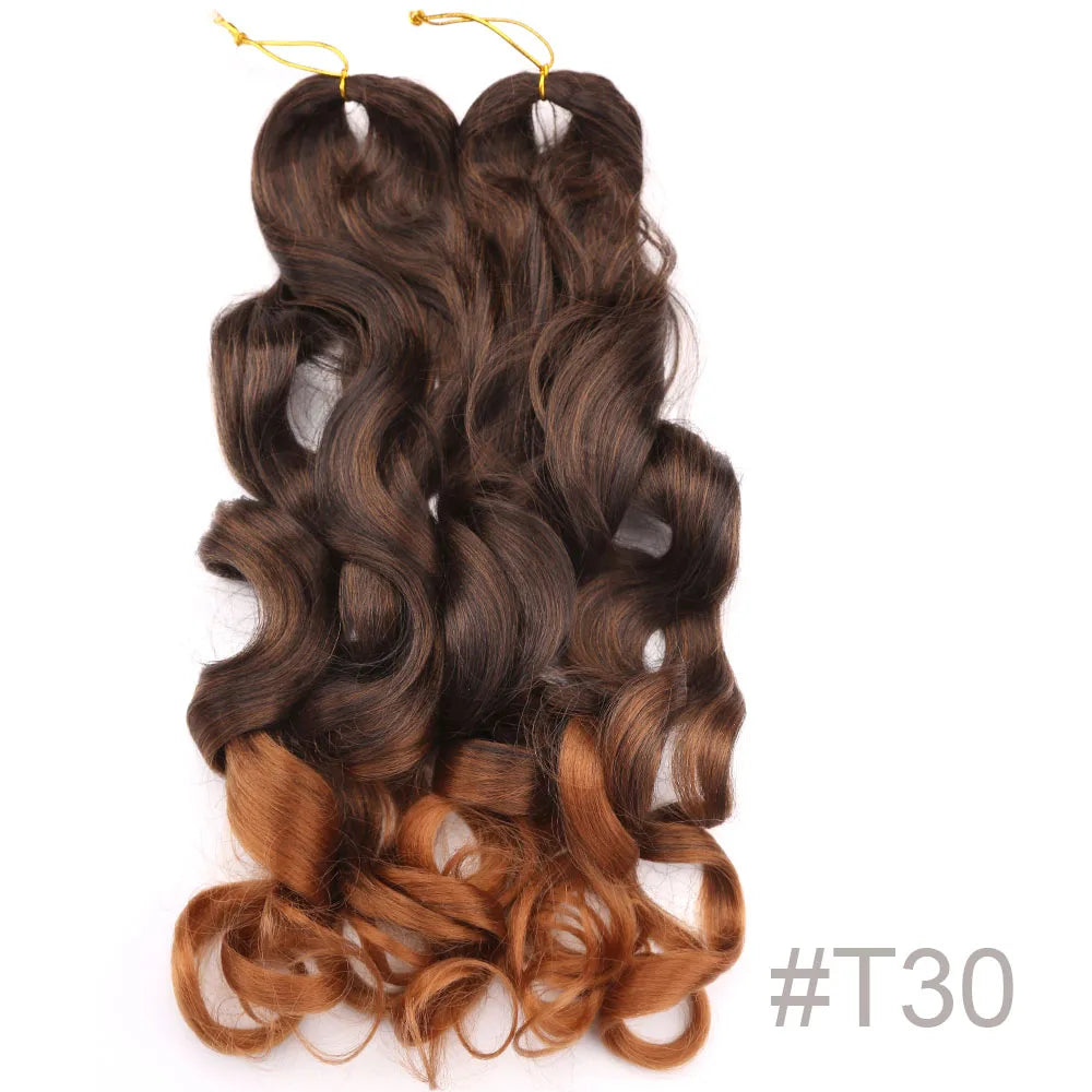 Spiral Curls Pre-Stretched Braiding Hair - Various Ombre Selections