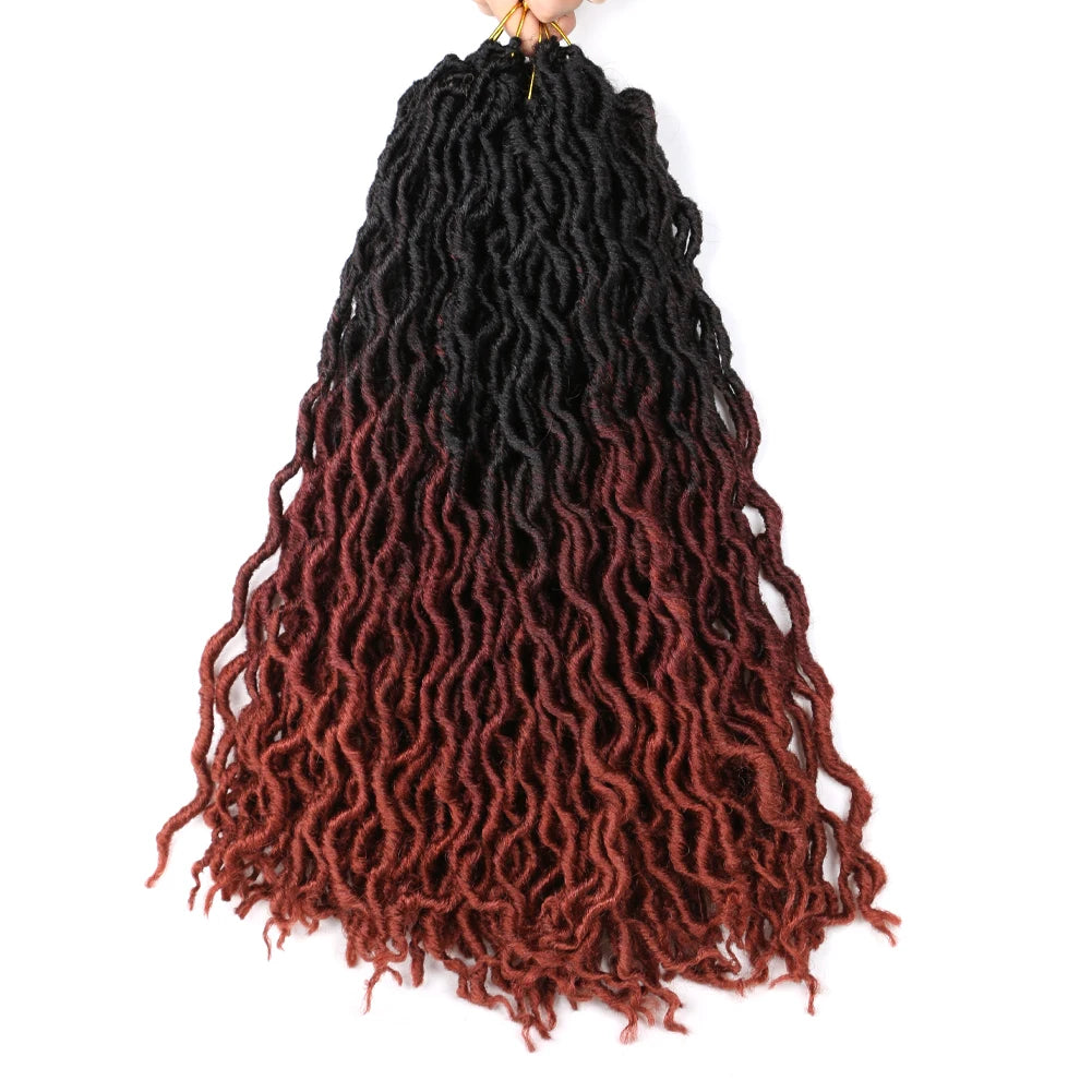 Goddess Faux Soft Curly Locs Crochet Synthetic Hair - Various Colors Available