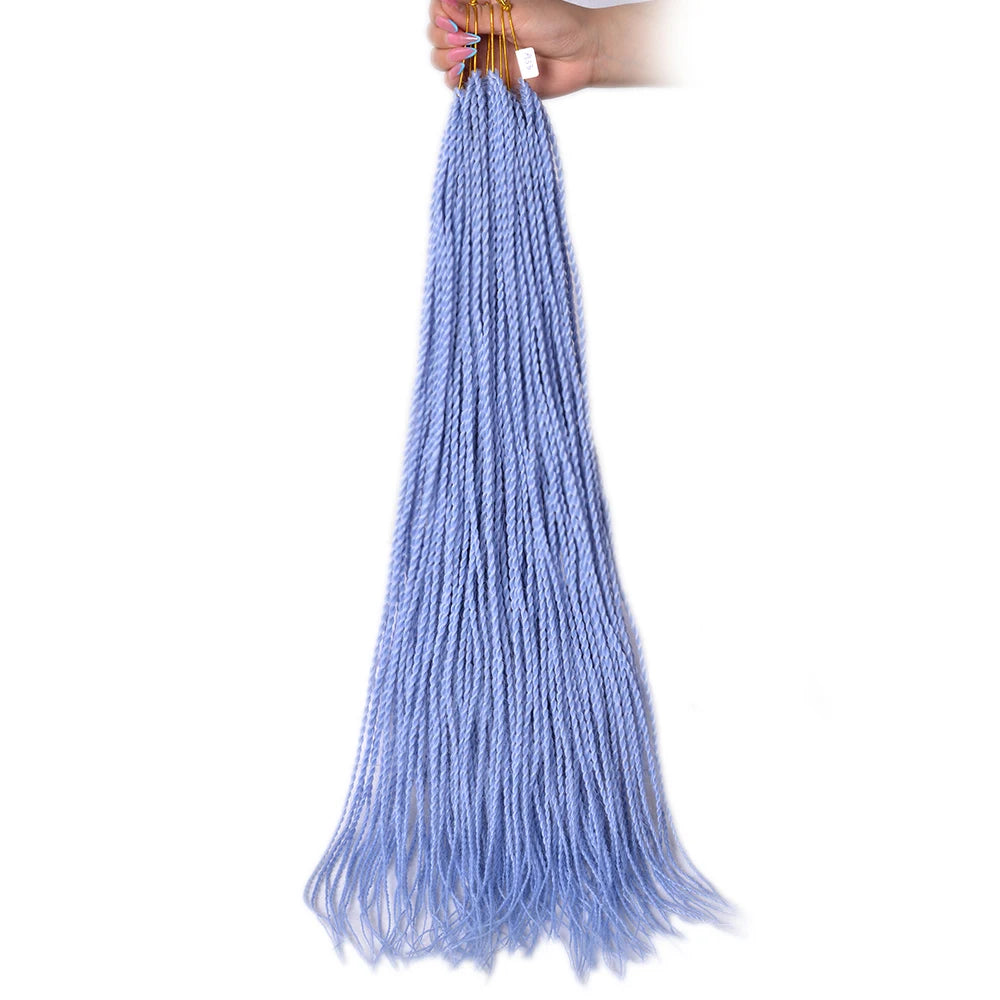 24 Inch Senegalese Twist Synthetic Crochet Braids - Various Colors Available
