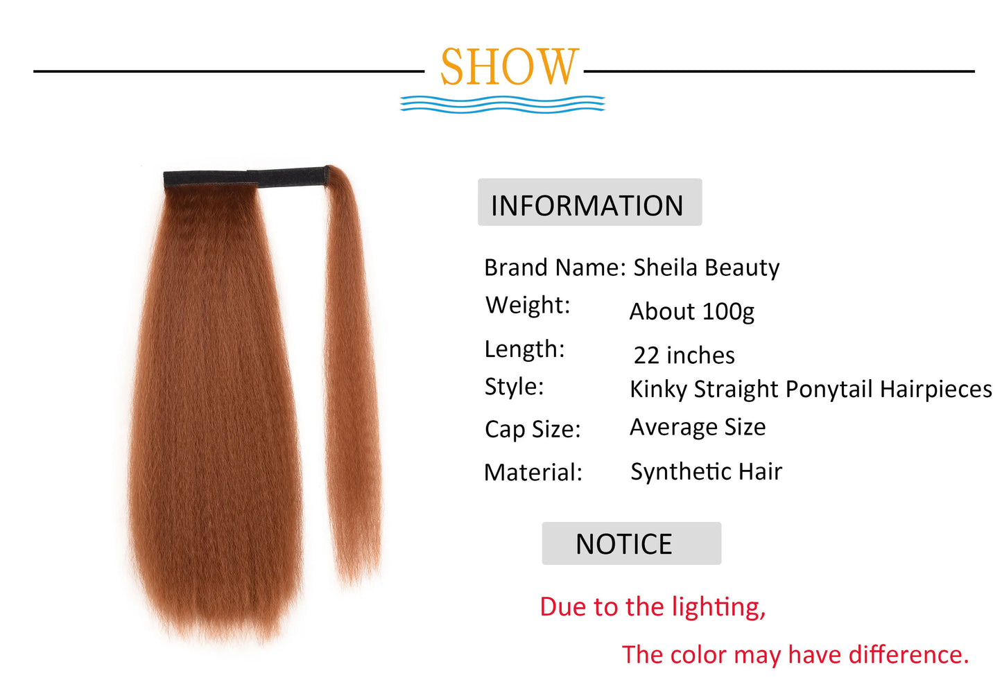 Synthetic Drawstring Wrap Around Ponytail - Various Colors Available