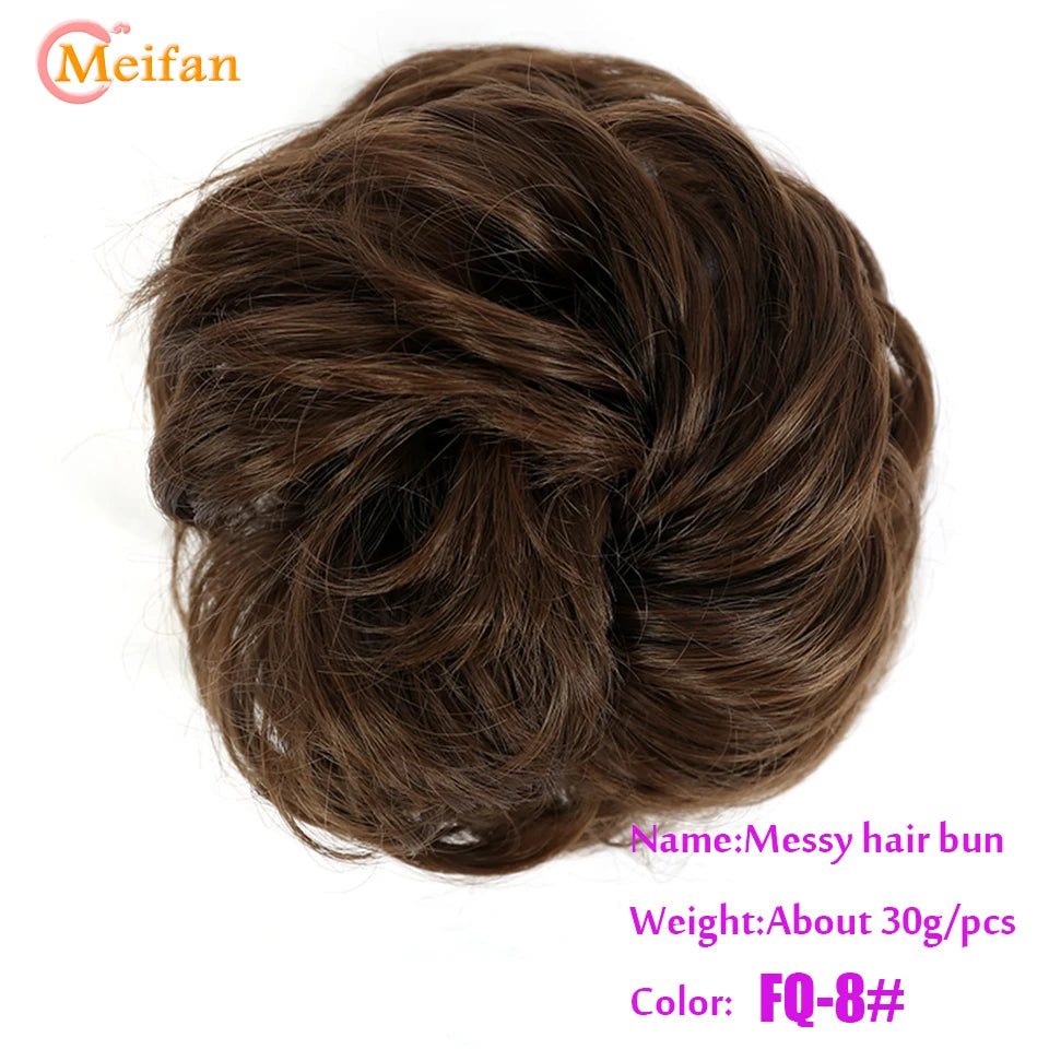 Synthetic Hair Bun with Elastic Band or Clip On - Various Options Available