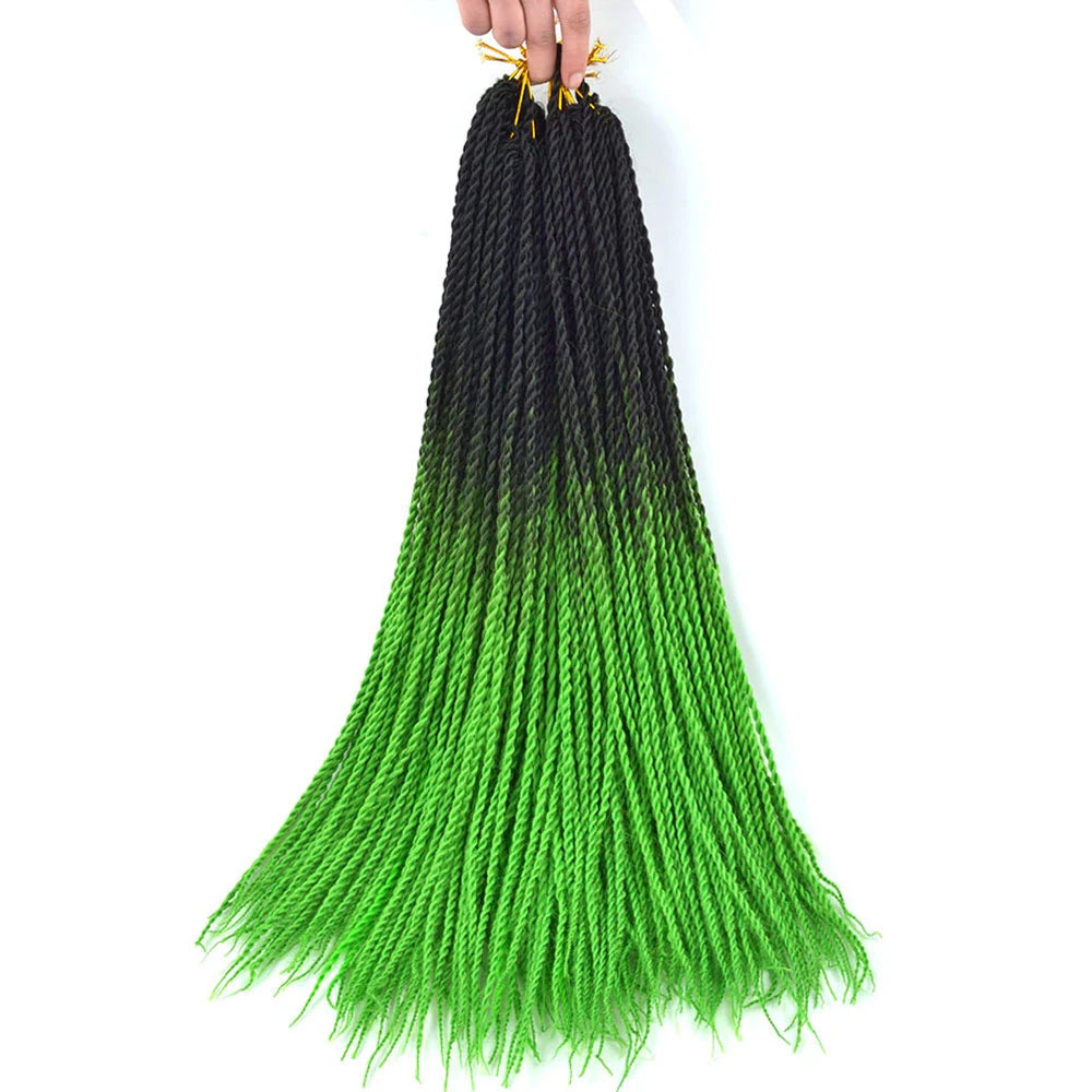 24 Inch Senegalese Twist Synthetic Crochet Braids - Various Colors Available