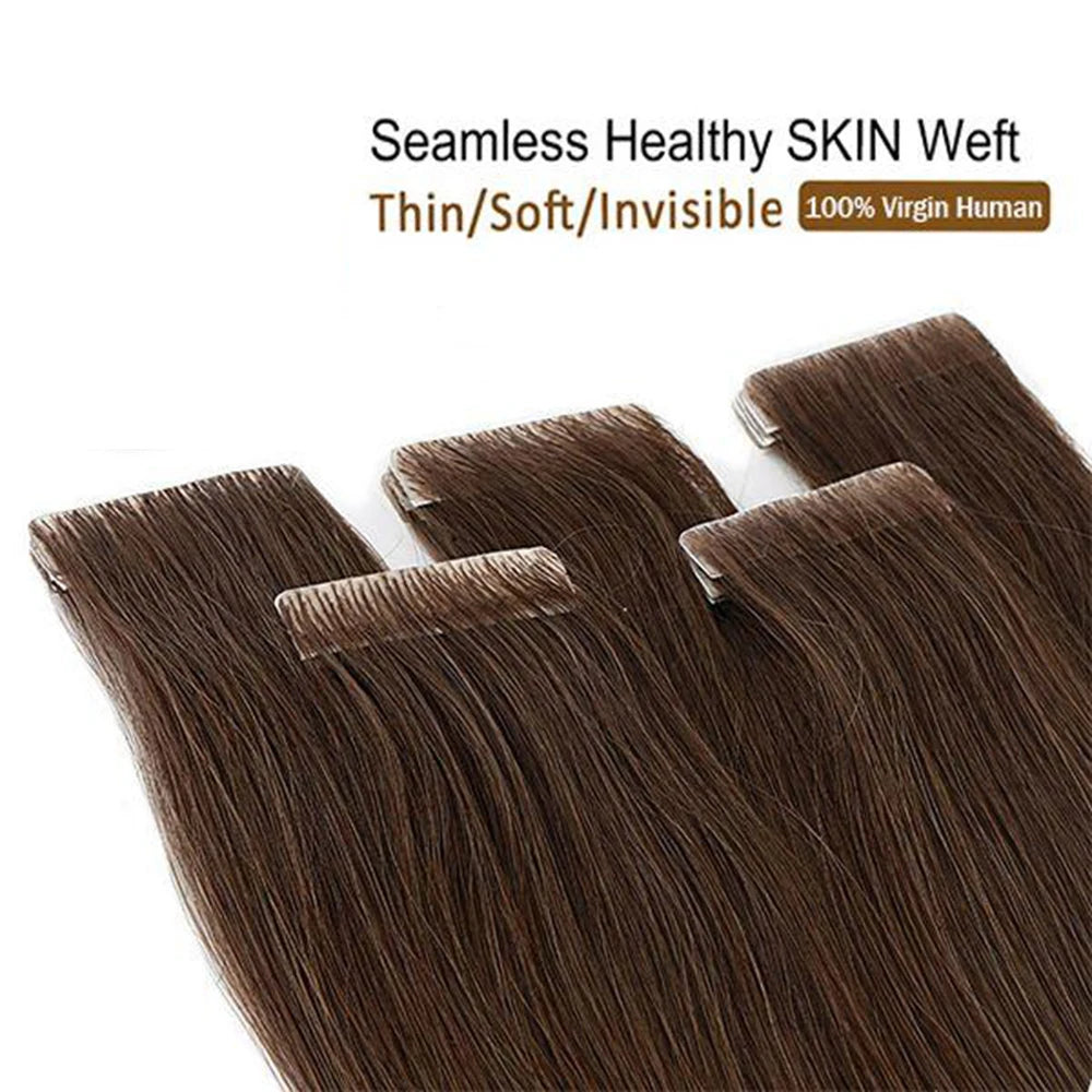 Invisible Seamless Skin Weft Injection Virgin Human Hair Tape In