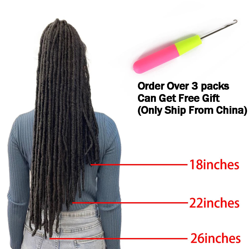 Synthetic Faux Locs Crochet Hair - Various Colors Available