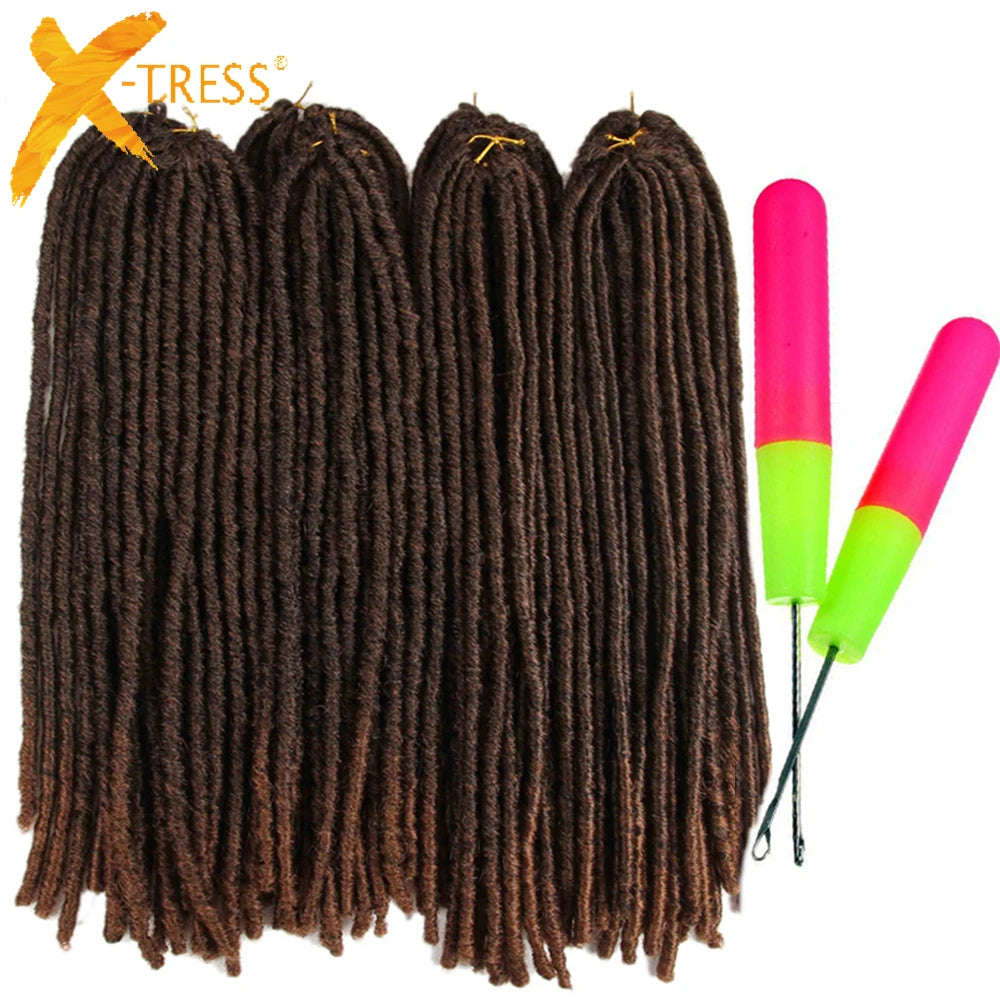 Synthetic Faux Locs Crochet Hair - Various Colors Available