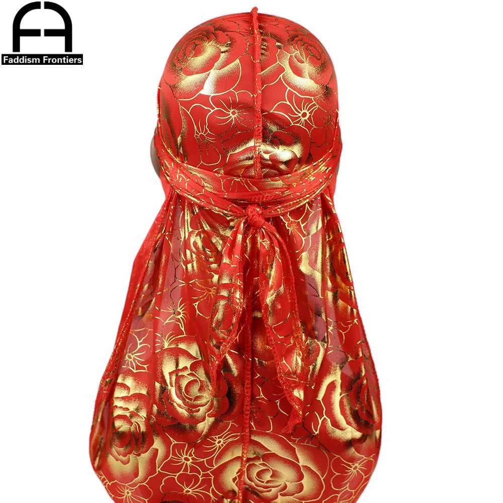 Men's Custom Printing Silk Durag /Wave Cap - Various Colors Available