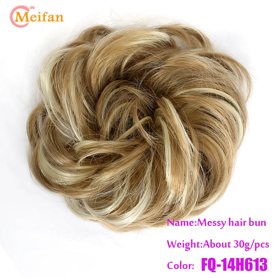 Synthetic Hair Bun with Elastic Band or Clip On - Various Options Available