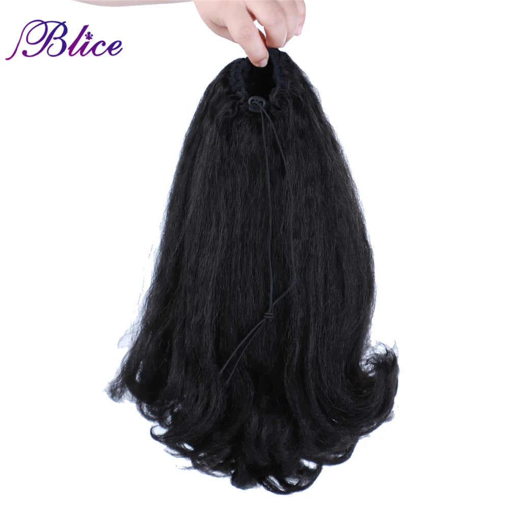 Yaki Straight Synthetic Drawstring With Two Combs Ponytails - Various Options Available