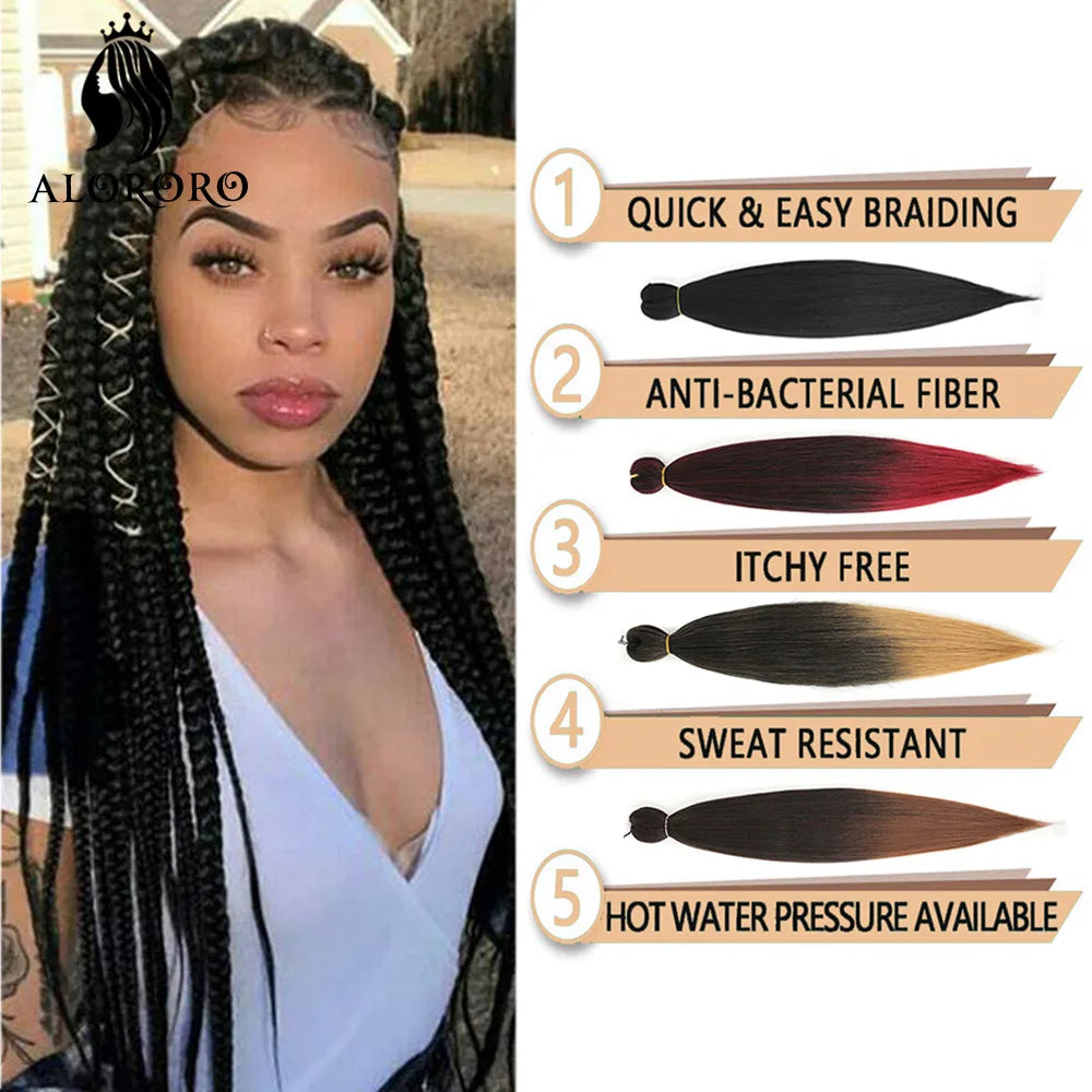 30/42/48 Inch Yaki Synthetic Jumbo Braiding Hair