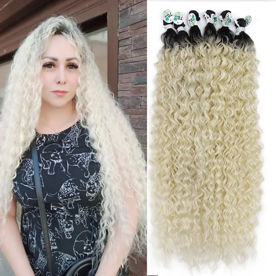 Kinky Curly Bundles Synthetic Hair - Various Colors Available