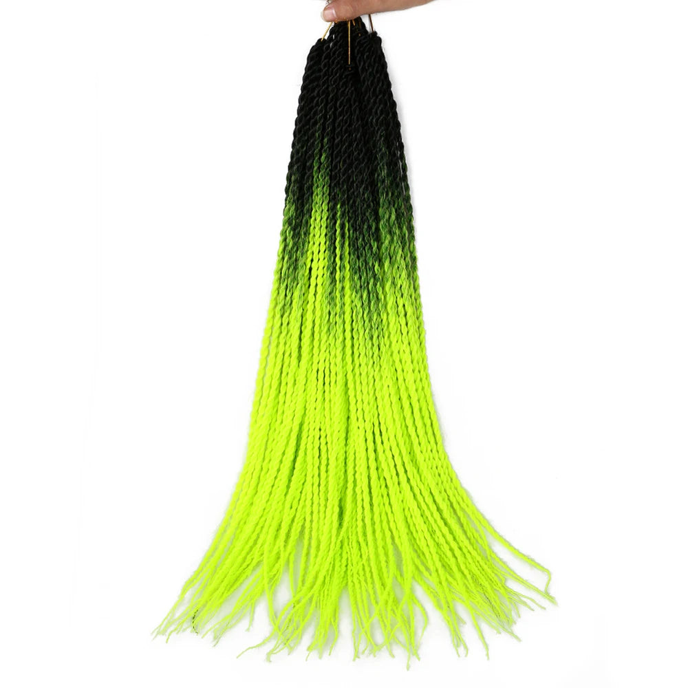 24 Inch Senegalese Twist Synthetic Crochet Braids - Various Colors Available