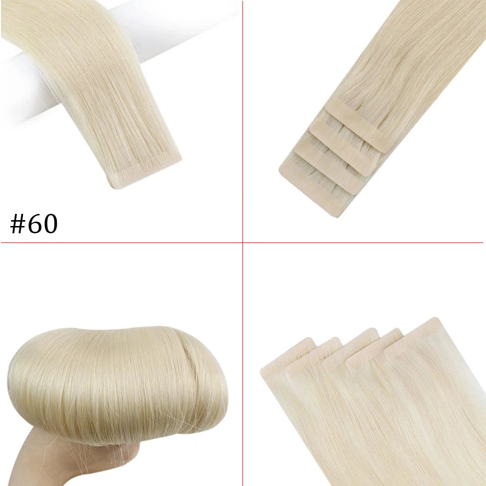 Invisible Seamless Skin Weft Injection Virgin Human Hair Tape In