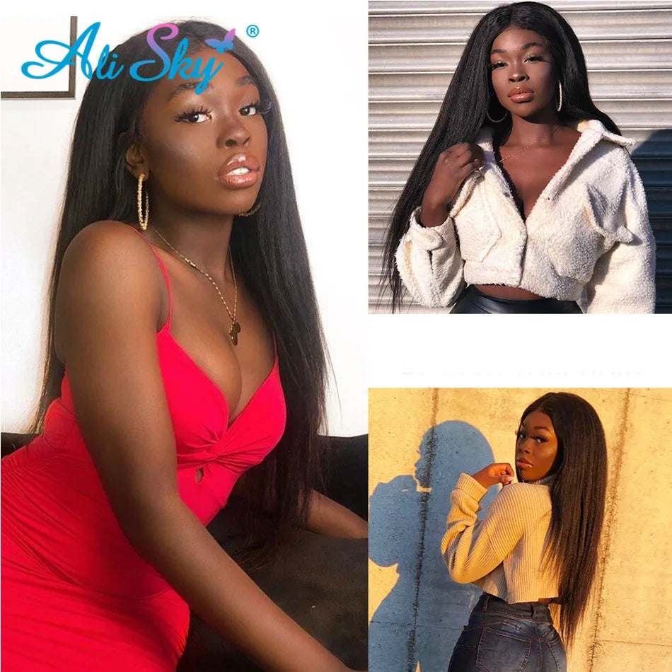 Peruvian Human Hair Kinky Straight Bundles