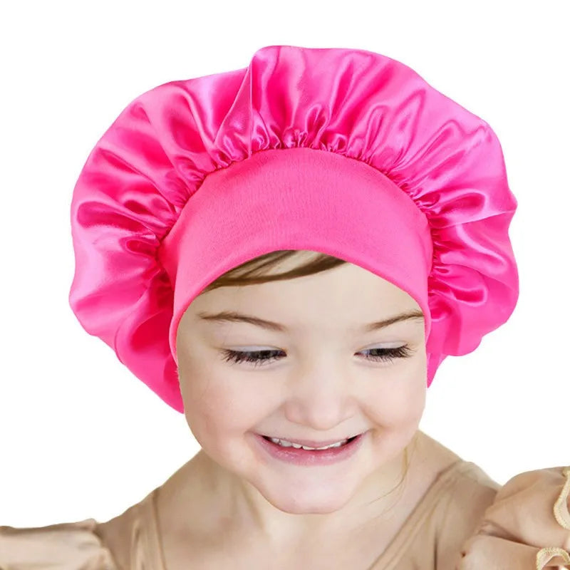 Girls Satin Wide Band Bonnet For Babies/Children