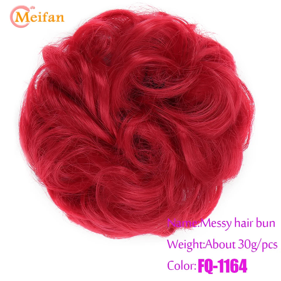 Synthetic Hair Bun with Elastic Band or Clip On - Various Options Available