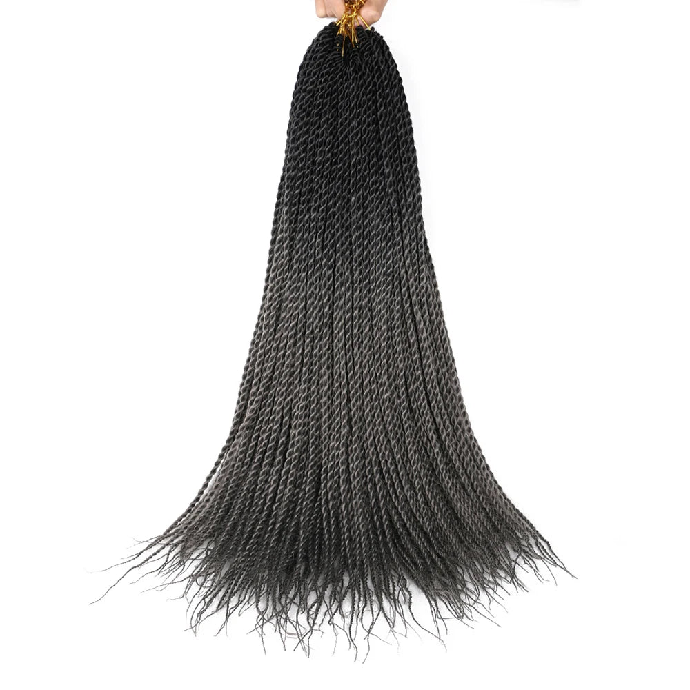 24 Inch Senegalese Twist Synthetic Crochet Braids - Various Colors Available