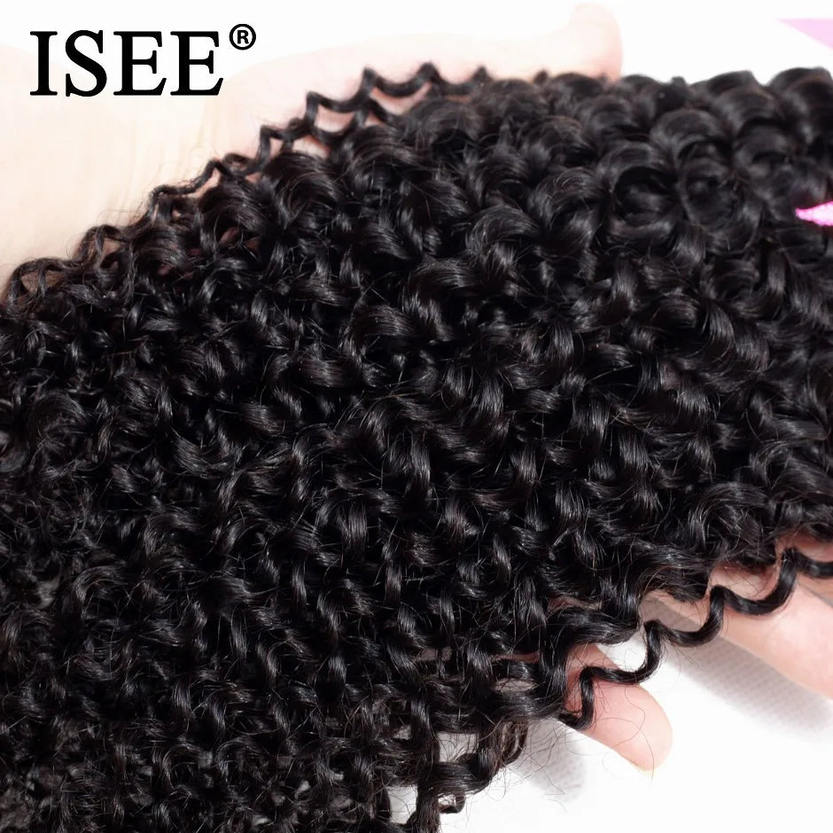Kinky Curly 100% Unprocessed Virgin Human Hair Bundles Nature Color