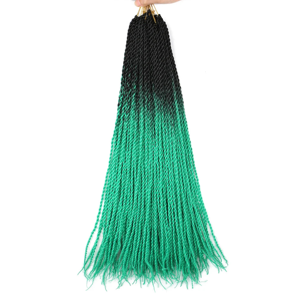 24 Inch Senegalese Twist Synthetic Crochet Braids - Various Colors Available