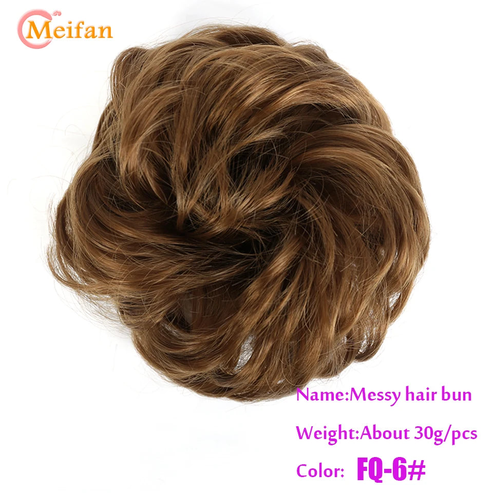 Synthetic Hair Bun with Elastic Band or Clip On - Various Options Available