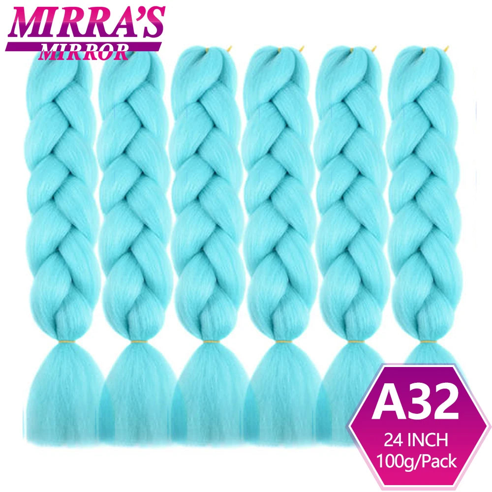 6 Bundles Jumbo Synthetic Braiding Hair - Various Colors Available