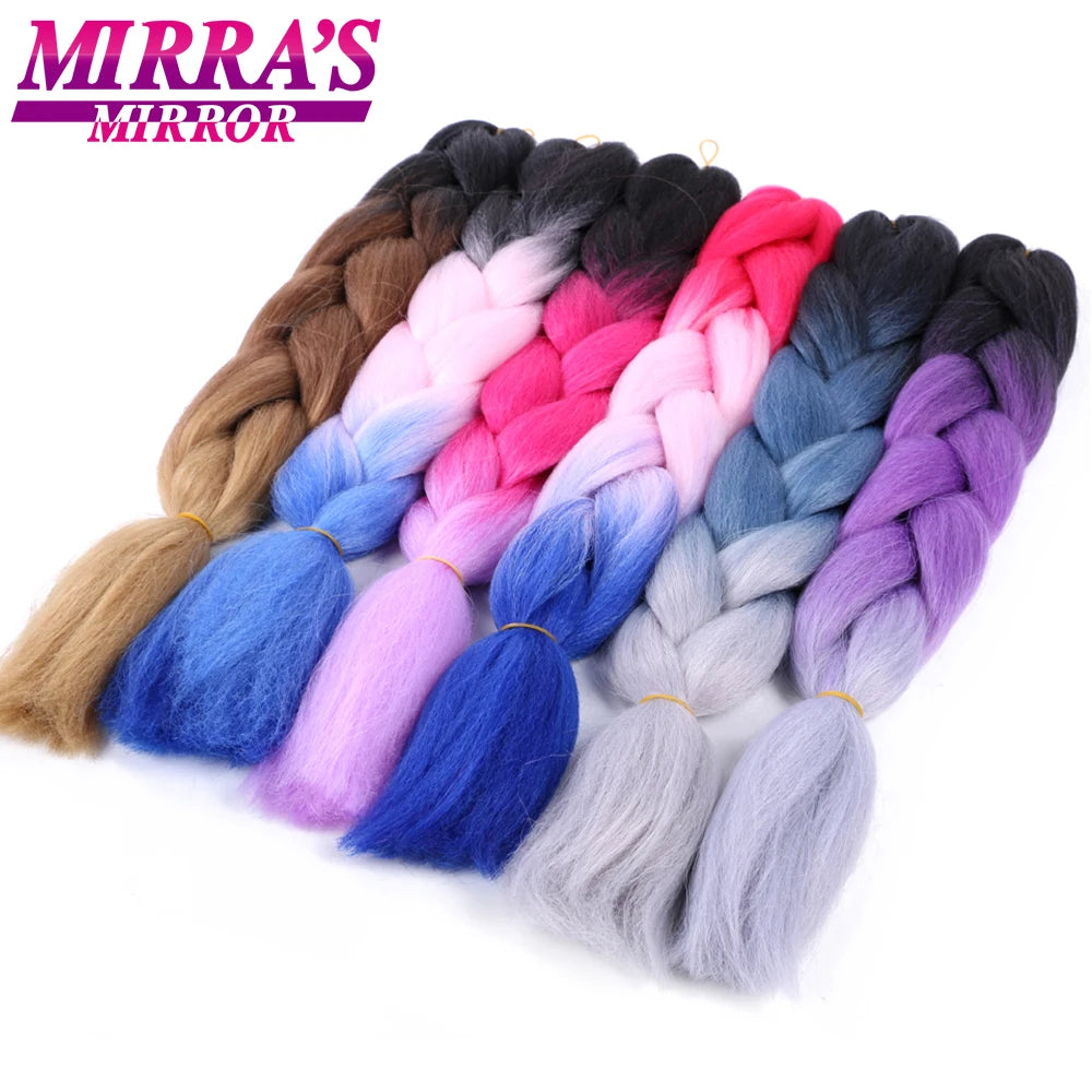 6 Bundles Jumbo Synthetic Braiding Hair - Various Colors Available