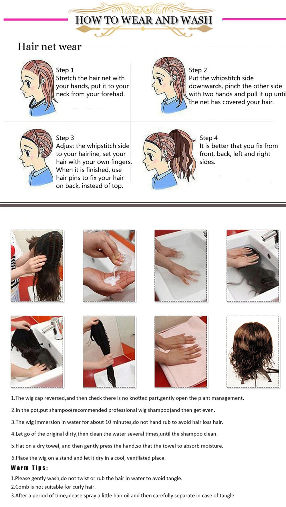 Short Kinky Curly Synthetic Ponytails With Bangs - Various Options Available