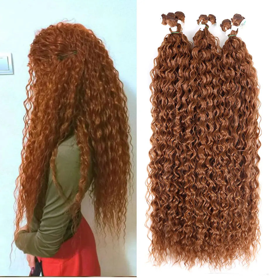 Kinky Curly Bundles Synthetic Hair - Various Colors Available