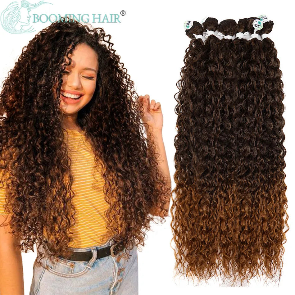 Kinky Curly Bundles Synthetic Hair - Various Colors Available
