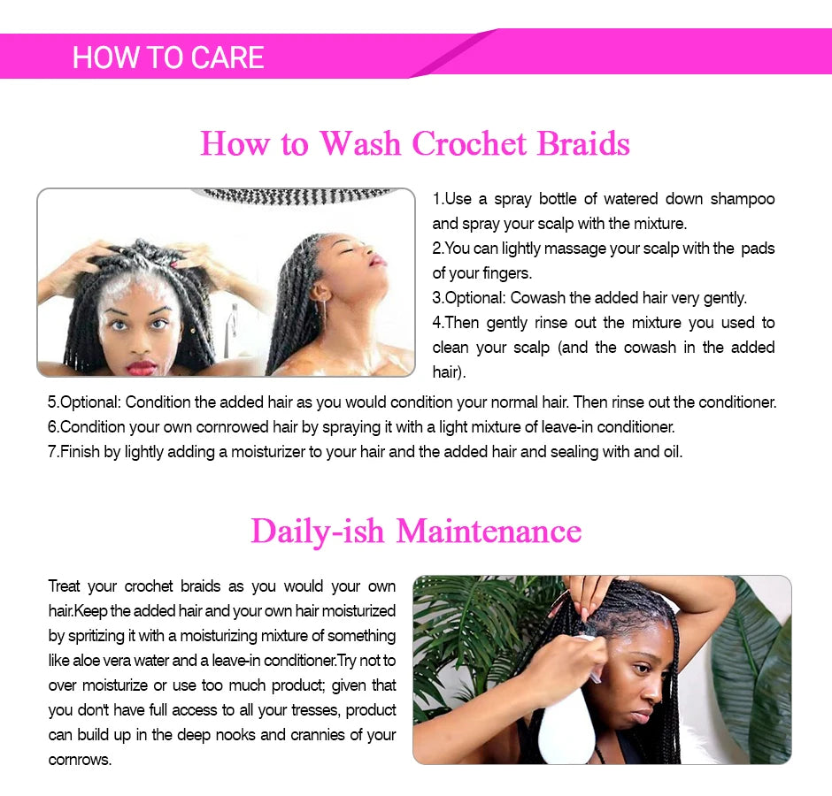 Synthetic Crochet Senegalese Twist Hair - Various Colors Available