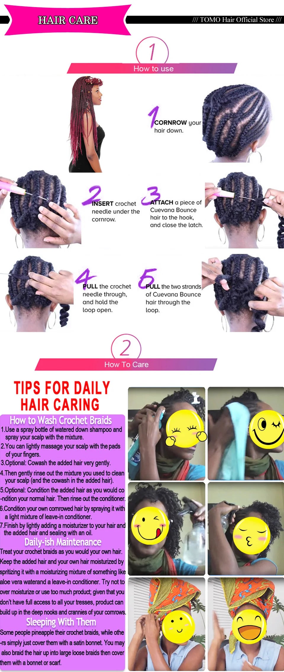 Senegalese Twist Synthetic Crochet Braided Hair - Various Colors Available