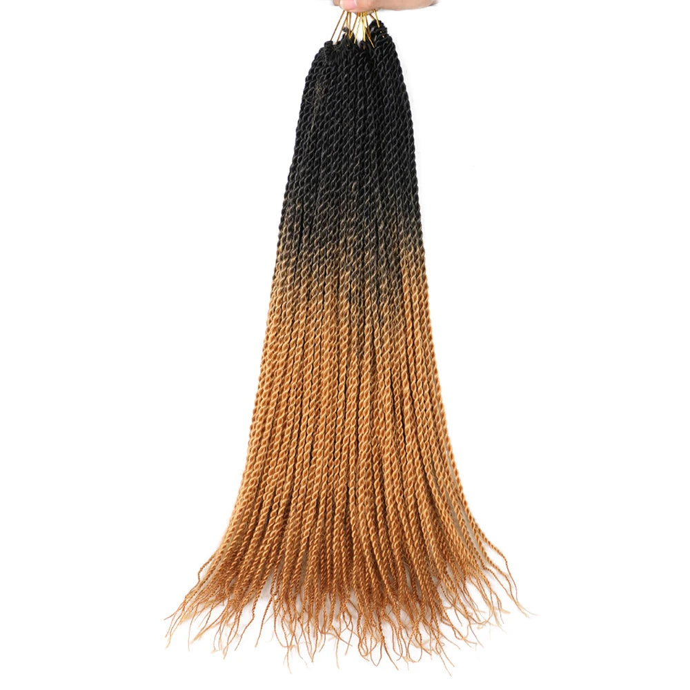 24 Inch Senegalese Twist Synthetic Crochet Braids - Various Colors Available