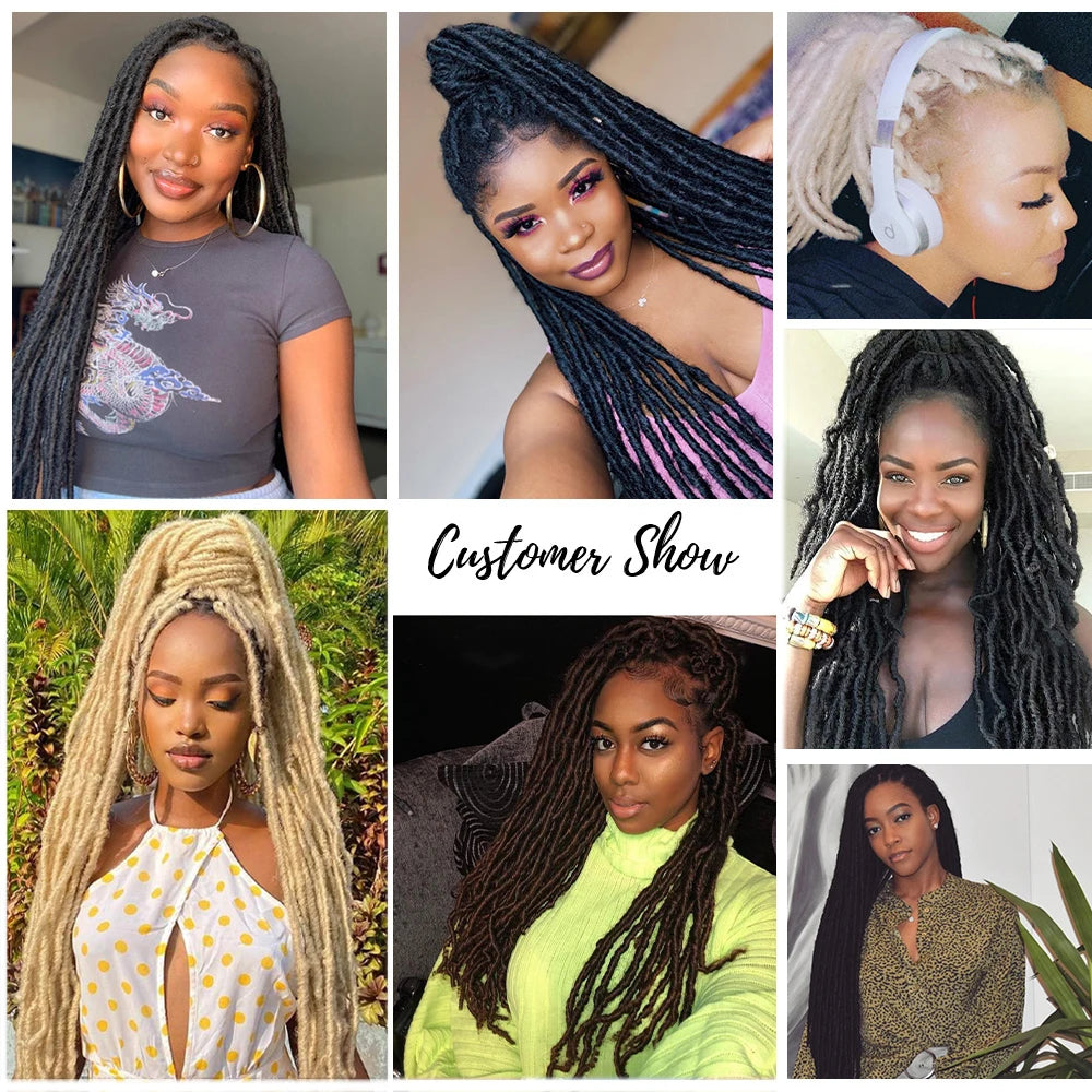 Synthetic Faux Locs Crochet Hair - Various Colors Available