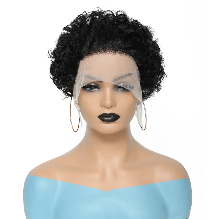 Pixie Curl Cut - Human Hair Wigs In Various Colors