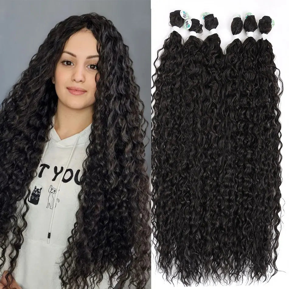 Kinky Curly Bundles Synthetic Hair - Various Colors Available