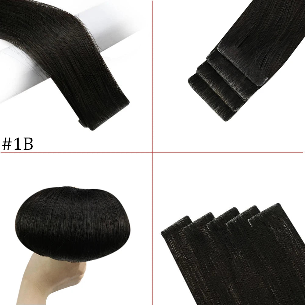 Invisible Seamless Skin Weft Injection Virgin Human Hair Tape In