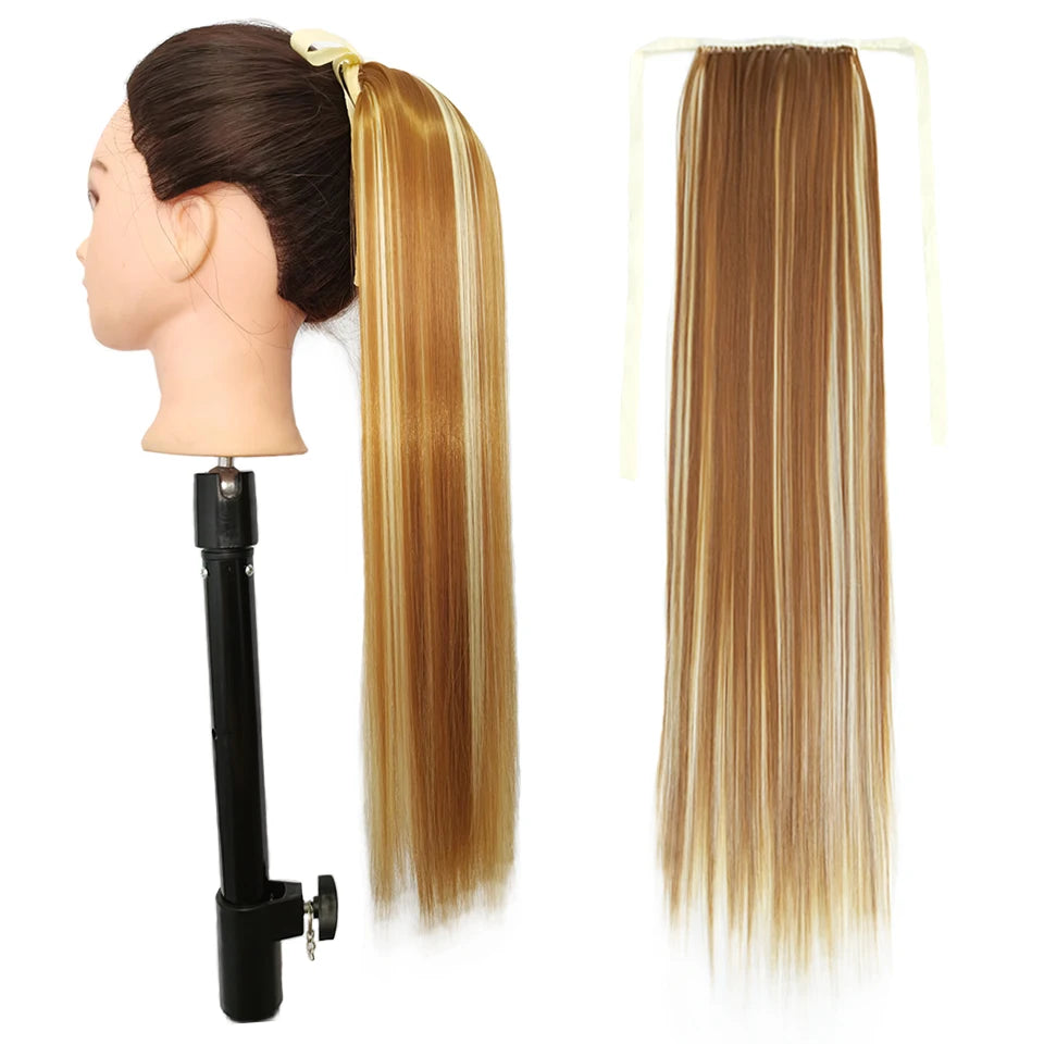 Long Straight Wrap Around Ponytail - Synthetic Hair, Various Colors Available
