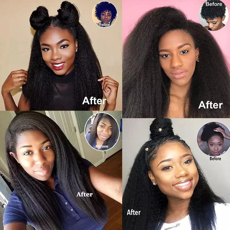 Peruvian Human Hair Kinky Straight Bundles