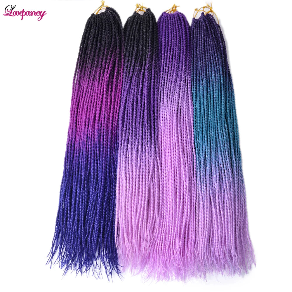 24 Inch Senegalese Twist Synthetic Crochet Braids - Various Colors Available