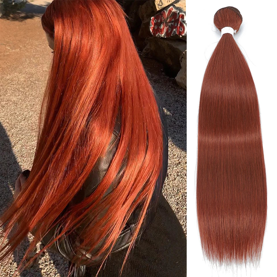 Yaki Straight Synthetic Hair Bundles - Various Colors Available