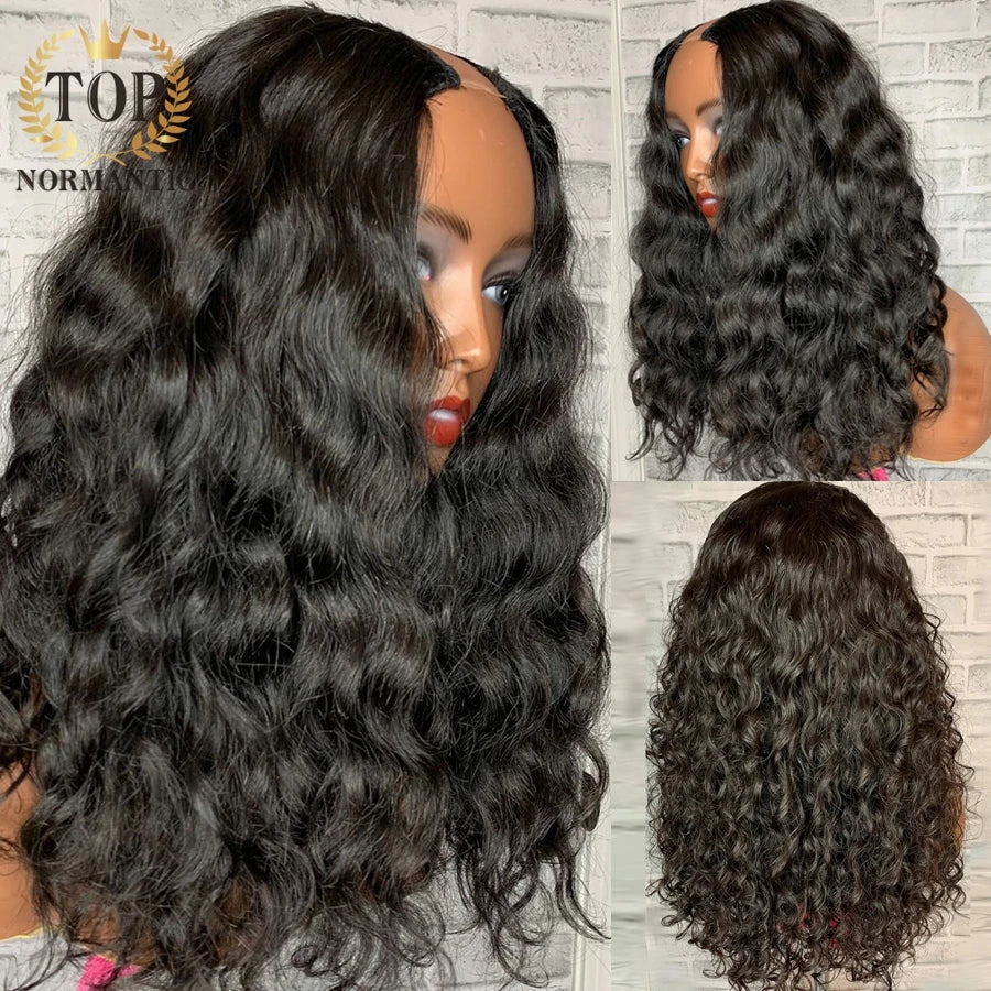 Deep Wave U Part Human Hair Wig