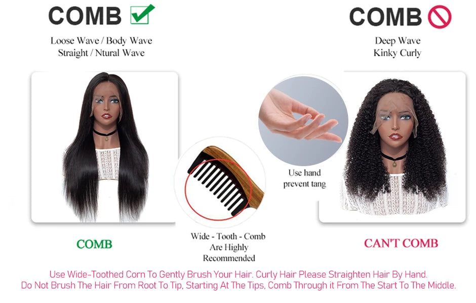 Curly Bob V Part Human Hair Wig